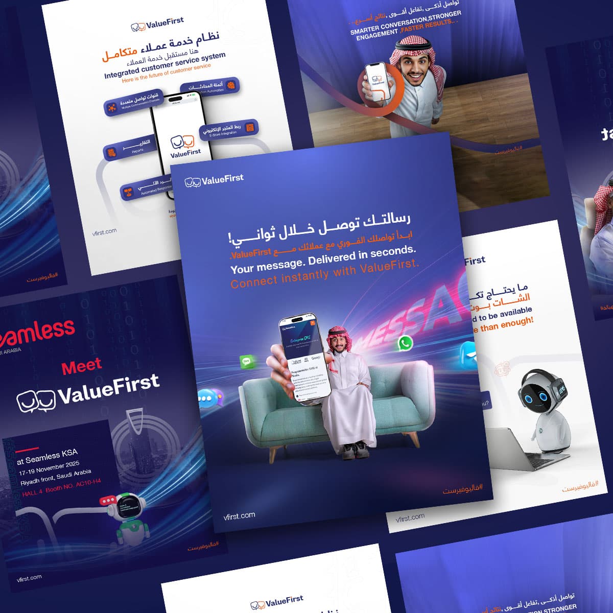ValueFirst digital marketing campaign and social media designs